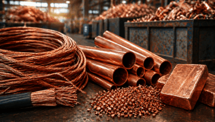 Kupfer in verschiedenen Formen